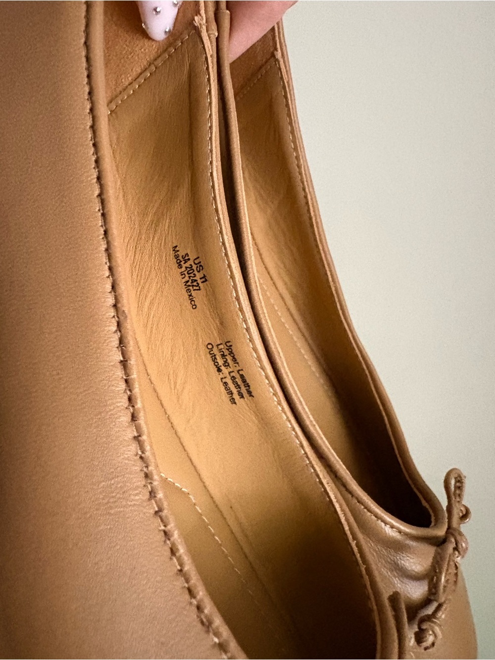 Nisolo Leather Bea Go to Ballet Flats in Tan Almond - Picture 5 of 8